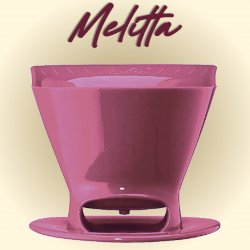 A pink coffee pour-over cone